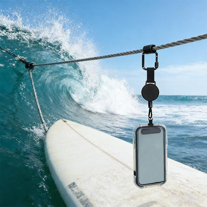 Retractable Phone Tether Skiing,Retractable Phone Lanyard,Outdoor Anti-Theft Retractables Phone Lanyard,Anti Thefts Retractables Cell Phone Tether,Adjustable Anti-Theft Mobile Phone Tethers (1PCS)