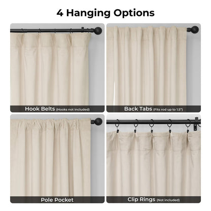 HPD blackout velvet curtain – heat and light blocking for bedroom or living room