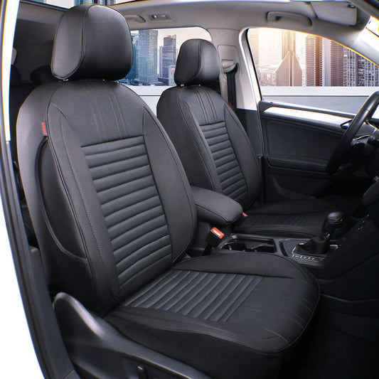 Vehicle seat cover — EKR custom fit leatherette for Audi Q3 2019-2021 with no thigh support