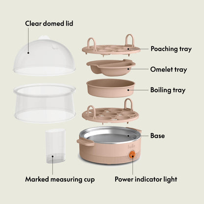 Countertop food steamer — Bella egg cooker with versatile cooking options