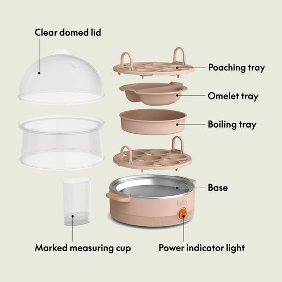 Countertop food steamer — Bella egg cooker with versatile cooking options