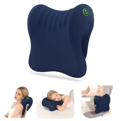 OSZZT Ergonomic Office Chair Headrest, Adjustable Neck Support Pillow with Removable Washable Cover, Universal Head Rest Attachment for Office Chairs, Wheelchairs, Desk Chair Napping (Navy Blue)