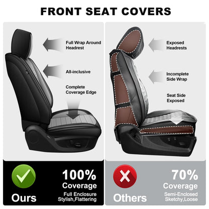 Vehicle seat cover — AOMSAZTO leather fit for Dodge Charger 2006-2026 full set