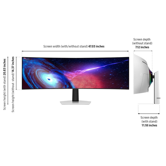 Samsung monitor — 49 inch curved QD-OLED with 240Hz refresh rate and G-Sync compatible