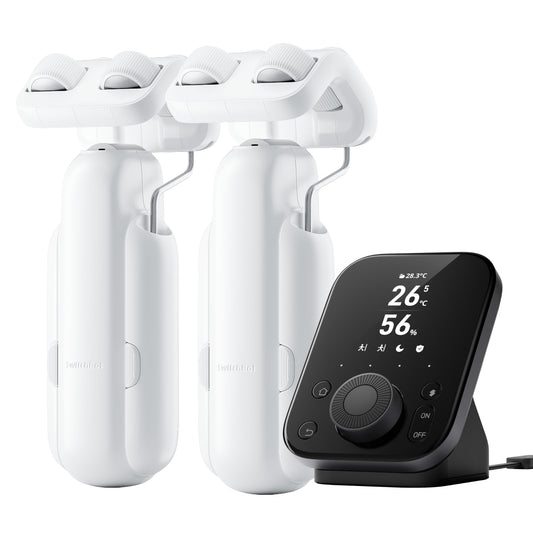 SwitchBot curtain opener — Bluetooth remote control with app and timer