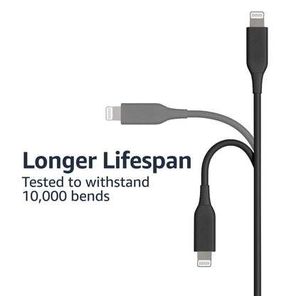 Electronic cable — MFi certified Lightning to USB A charger by Amazon Basics