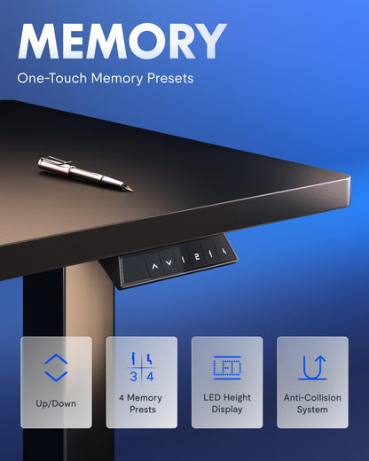 FLEXISPOT EN1 desk — Electric adjustable with 4 memory presets and 176 lbs capacity