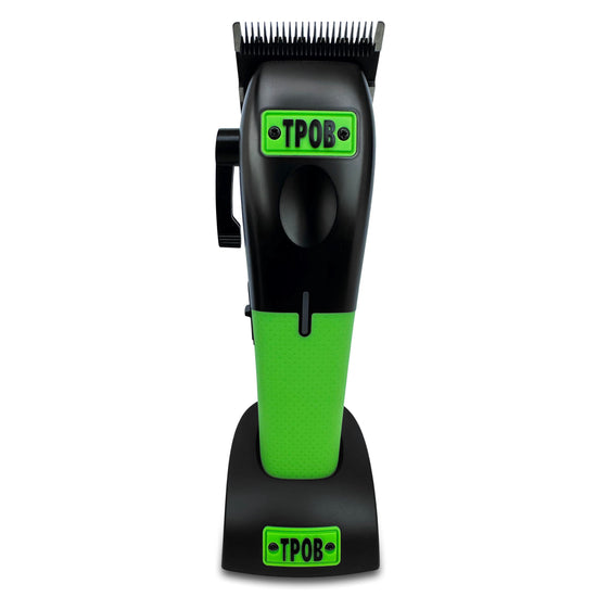 TPOB hair trimmer with rubber grips and 7500 RPM motorTPOB hair trimmer — 7500 RPM motor with rubber grips