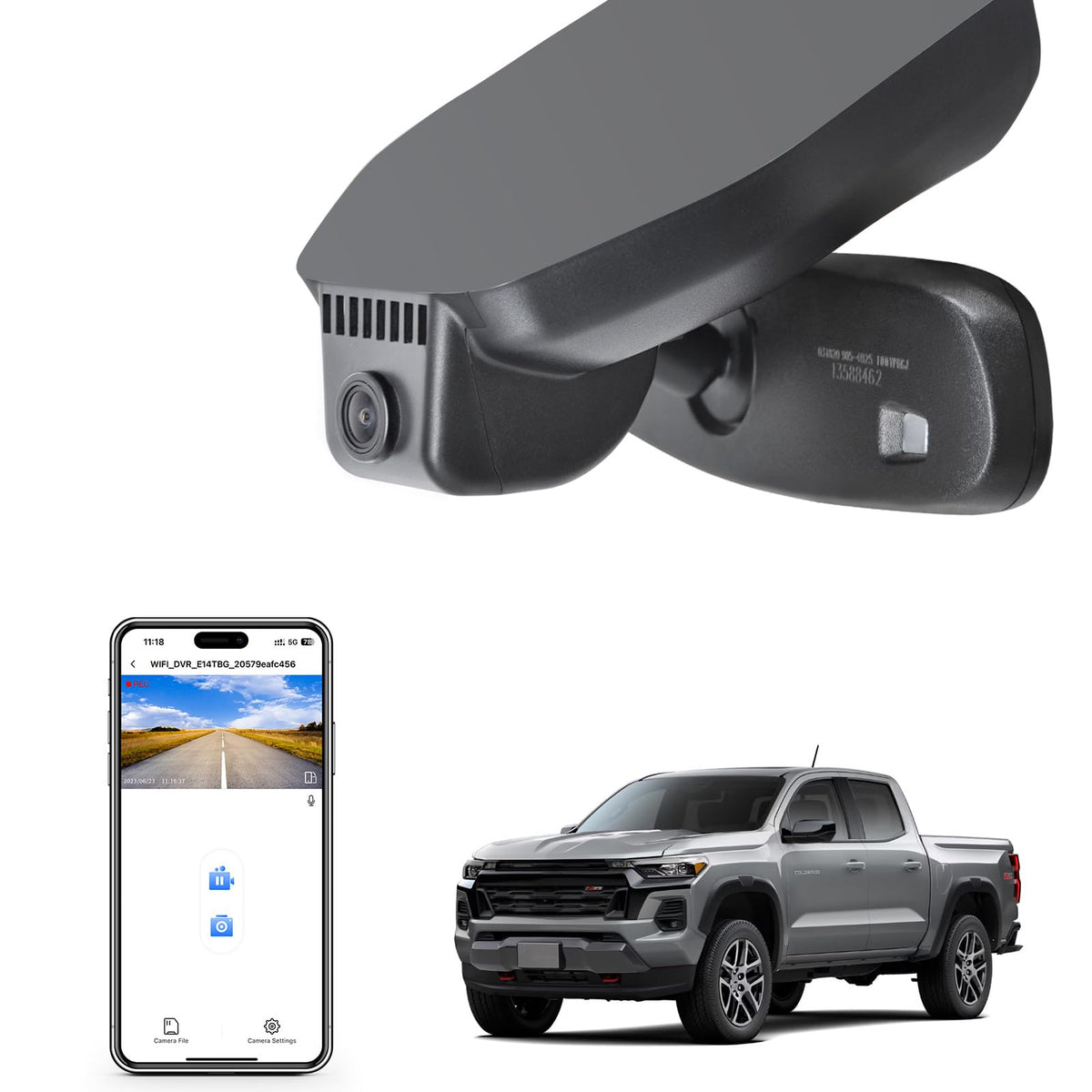 Mangoal 4K dash cam with integrated OEM look for Chevy Colorado 2023-2026