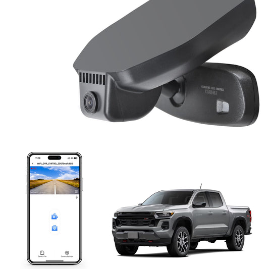 Mangoal 4K dash cam with integrated OEM look for Chevy Colorado 2023-2026