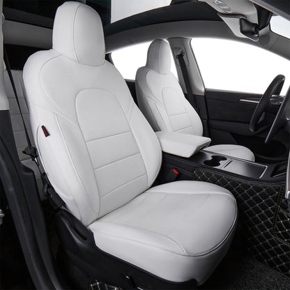 EKR Model Y seat covers — Custom fit for Tesla Model Y 2026, airbag compatible, leather