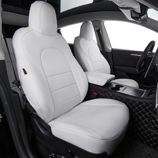EKR Model Y seat covers — Custom fit for Tesla Model Y 2026, airbag compatible, leather