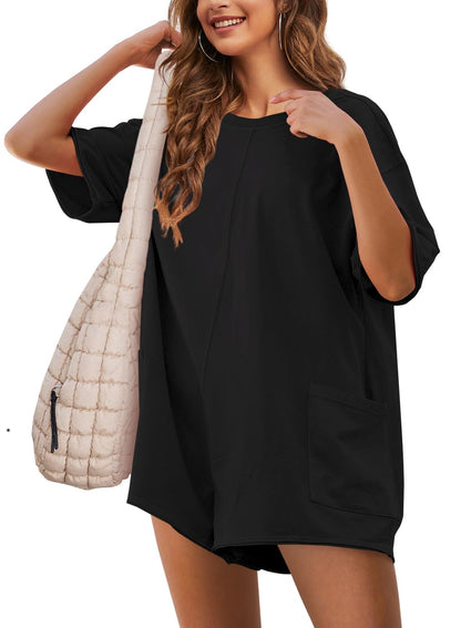 UANEO one piece outfit - Casual oversized athletic jumpsuit for workouts.