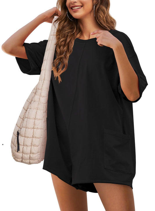 UANEO one piece outfit - Casual oversized athletic jumpsuit for workouts.