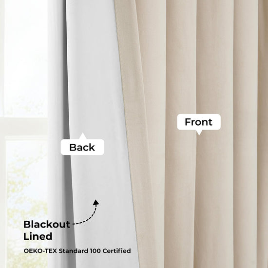 HPD blackout velvet curtain – heat and light blocking for bedroom or living room