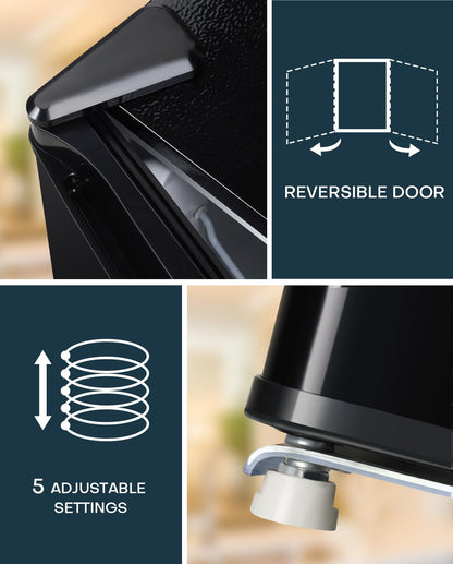 Upstreman refrigerator with adjustable thermostat and freezer compartment