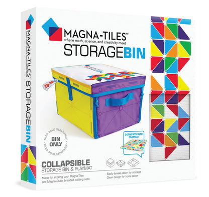 MAGNA-TILES storage bin and interactive play-mat - Original magnetic building brand