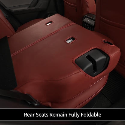 EKR Prius seat covers — Custom fit leather full set in burgundy for Toyota Prius 2016-2022 & Prius Prime 2020-2022