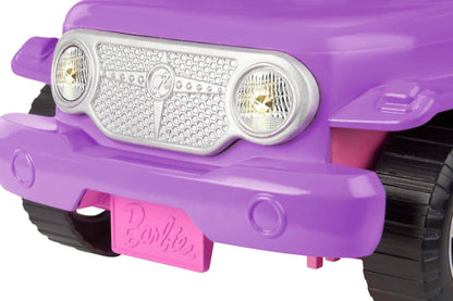 Barbie non riding toy vehicle — purple with pink seats and rolling wheels