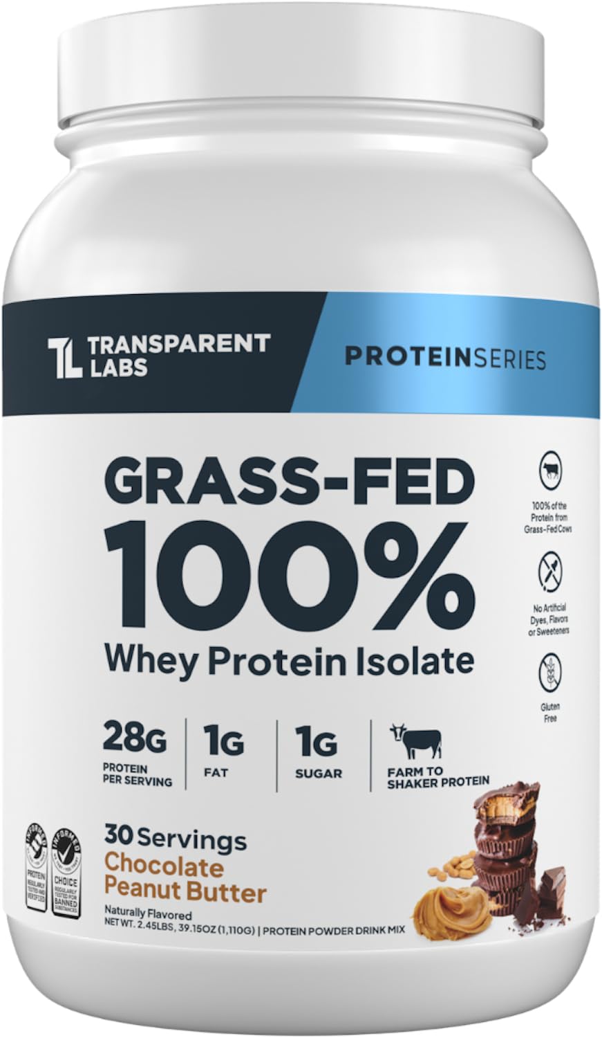 PROTEIN SUPPLEMENT POWDER — Grass-fed whey protein isolate, naturally flavored, gluten free