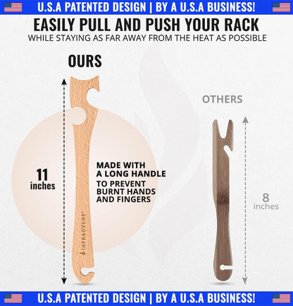 INFRAOVENS oven rack puller stick with longer handle for countertop ovens