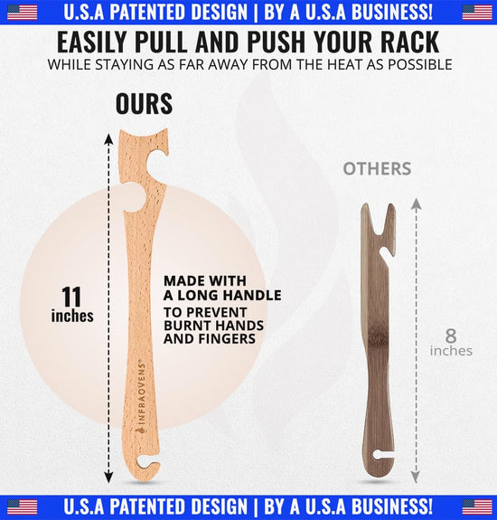 INFRAOVENS oven rack puller stick with longer handle for countertop ovens