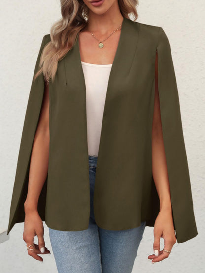 GAMISOTE women's blazer — Cape style with split sleeves and open front design