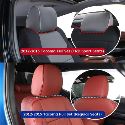 Coverdream vehicle seat cover — Custom fit faux leather for 2012-2015 Tacoma Double Cab/Crew Cab Base