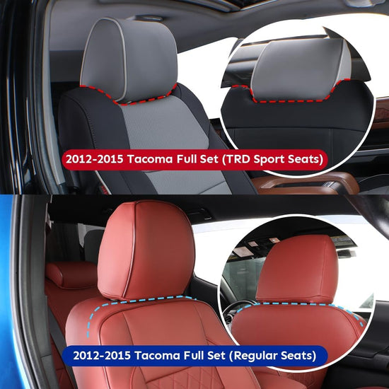 Coverdream vehicle seat cover — Custom fit faux leather for 2012-2015 Tacoma Double Cab/Crew Cab Base