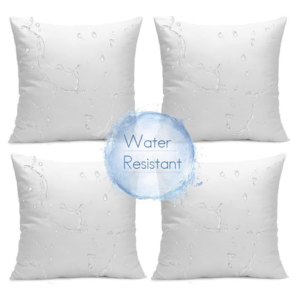 Ashler Outdoor Pillows, 18 x 18 Waterproof Pillow Inserts Set of 4