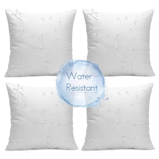 Ashler Outdoor Pillows, 18 x 18 Waterproof Pillow Inserts Set of 4