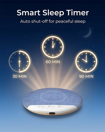 ZylYve Under Pillow Speaker for Sleeping, Bluetooth Sleep Speaker with White Noise Machine and Timer, Headphone-Free Mini Sound Speaker for Side Sleepers (Blue)