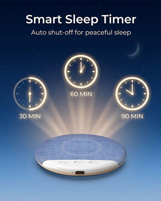 ZylYve Under Pillow Speaker for Sleeping, Bluetooth Sleep Speaker with White Noise Machine and Timer, Headphone-Free Mini Sound Speaker for Side Sleepers (Blue)