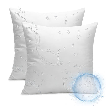 Ashler Outdoor Pillow Inserts, 18x18 Waterproof Throw Pillows Pack of 2