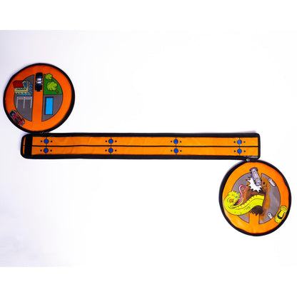 Toy vehicle set — ZipBin wheelie track pack unzips into a racetrack mat