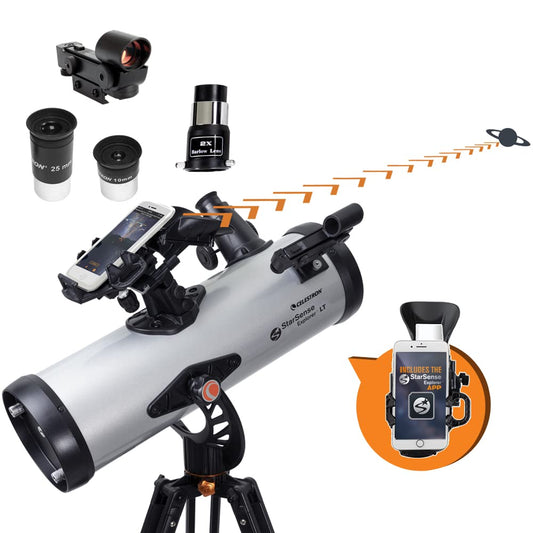 Celestron StarSense Explorer LT 114AZ telescope — app-enabled for easy use with smartphones
