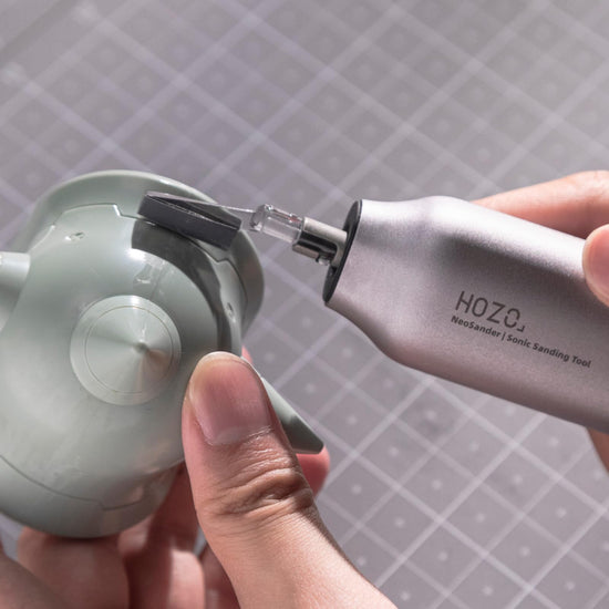 HOZO NeoSander Basic Sanding Head Collection, 8PCS Detail Attachments with Pointed, Flat, Arc, Half-Cylinder, 45° & 90° Heads for Edges, Corners & Fine Surface Finishing