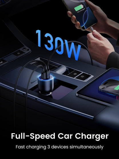 UGREEN charging adapter — 130W USB C car charger with PD 100W and 30W outputs