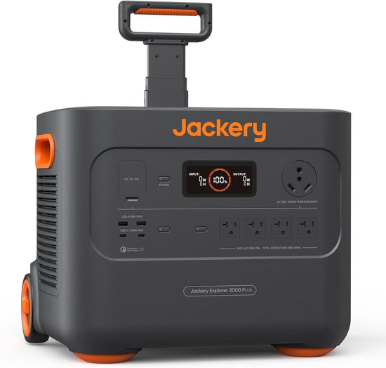 Jackery electricity generator — 2042Wh LiFePO4 battery with 3000W output