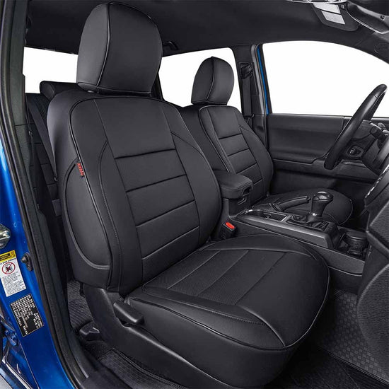 EKR Tacoma seat covers — custom fit faux leather for Toyota Tacoma 2016-2023 Double Cab/Crew Cab
