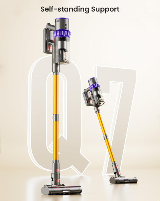 Cordless vacuum cleaner — 600W power with 65 minutes runtime and LED display