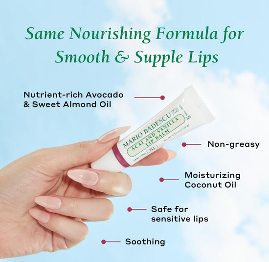 Mario Badescu lip balm — infused with coconut oil and shea butter