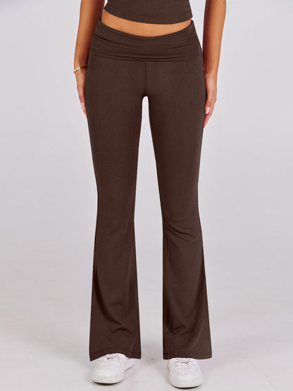 Coordinated outfit — ANRABESS lounge set with crop top and flare leggings pants