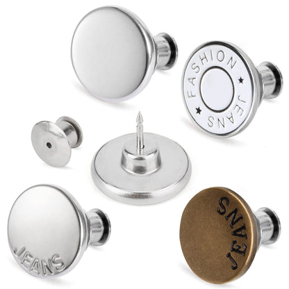 TOOVREN sewing button — 8 pieces no sew button pins for pants
