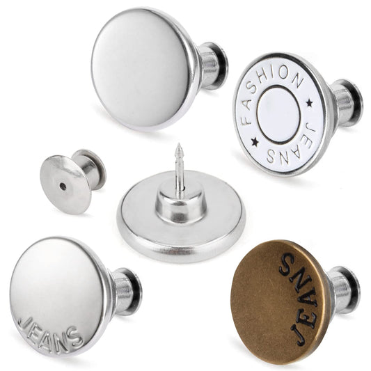 TOOVREN sewing button — 8 pieces no sew button pins for pants