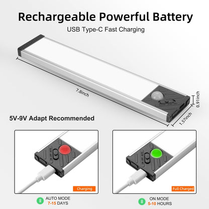 Olalits under cabinet light — motion sensor and rechargeable battery operated