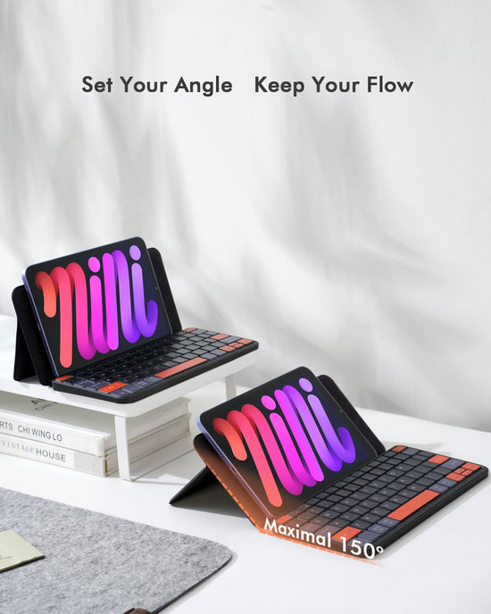 Universal keyboard plus dual Bluetooth portable keypad with removable stand and backlit