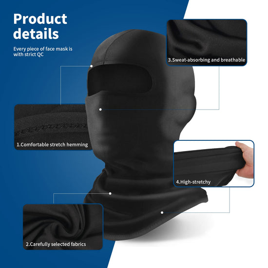 YESLIFE balaclava ski mask - versatile face mask for summer and winter use