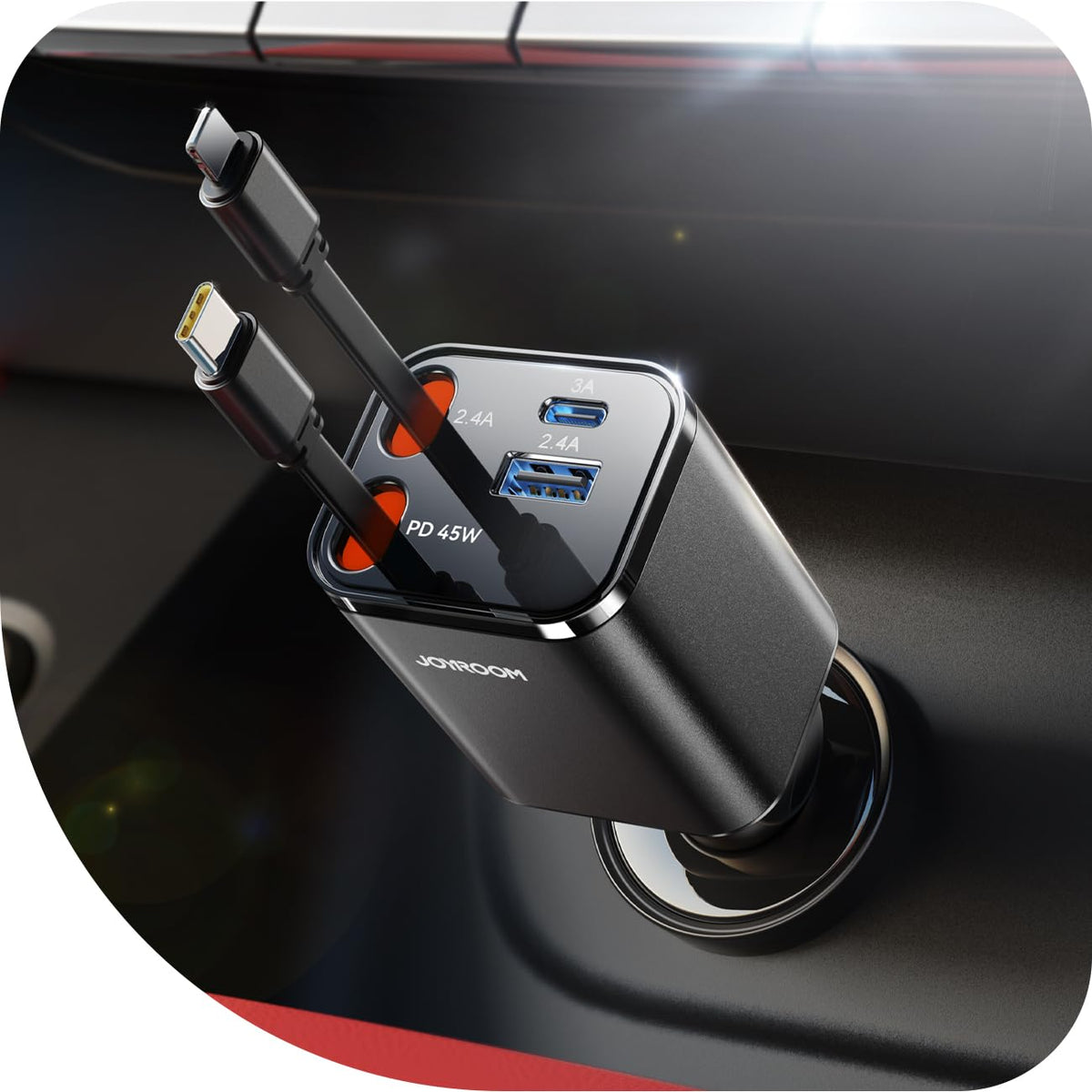 JOYROOM charging adapter with retractable design and 4 in 1 functionality 2025 upgrade