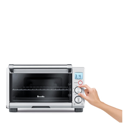 Breville countertop oven — compact design in brushed stainless steel